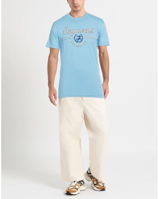 DSquared² Blue Sky T-Shirt Cotton for men