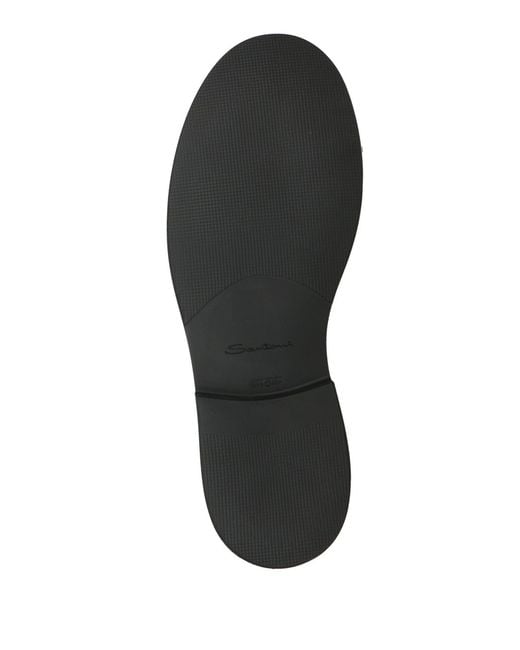 Santoni Black Ankle Boots for men