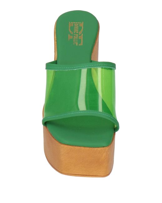 Divine Follie Green Mules & Clogs