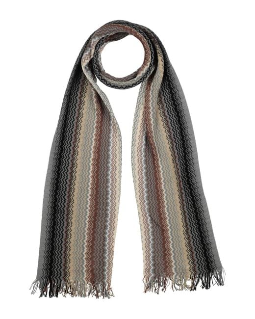 Missoni Gray Scarf Cotton for men