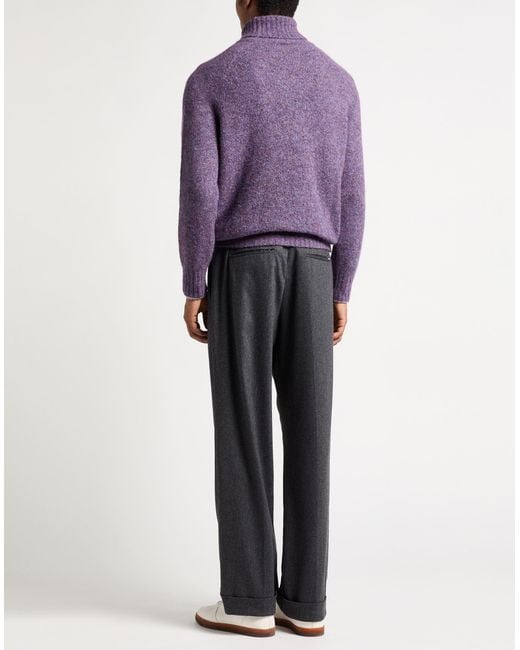 Brunello Cucinelli Purple Turtleneck for men