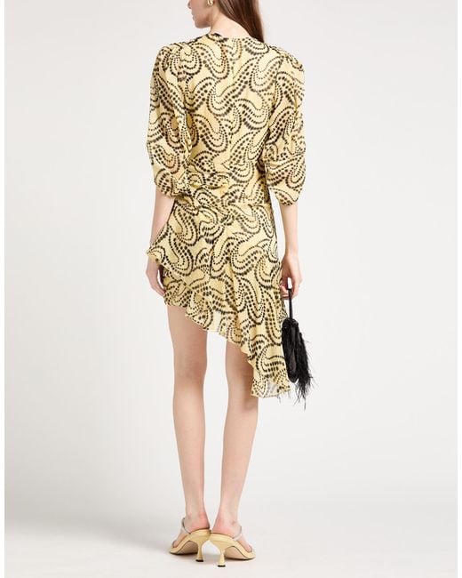 Sandro Metallic Mini Dress Viscose, Polyester