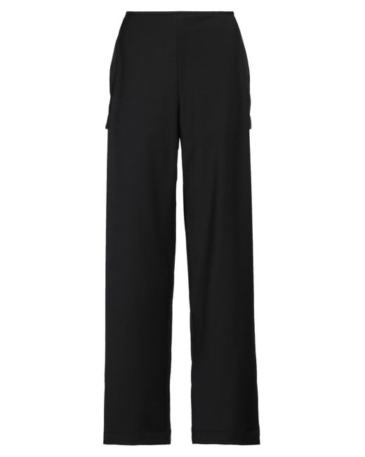 Malloni Black Pants Polyester, Wool, Elastane
