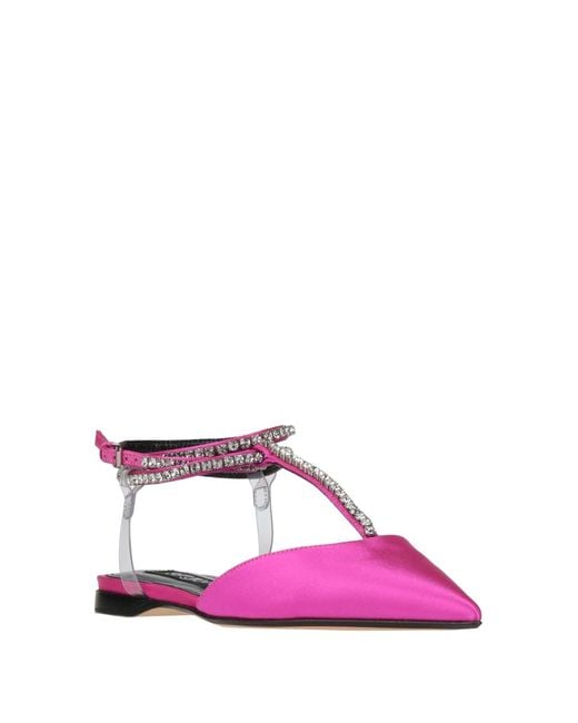 Sergio Rossi Purple Ballet Flats Textile Fibers