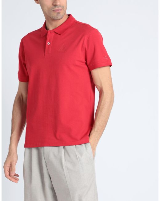 Iceberg Red Polo Shirt for men