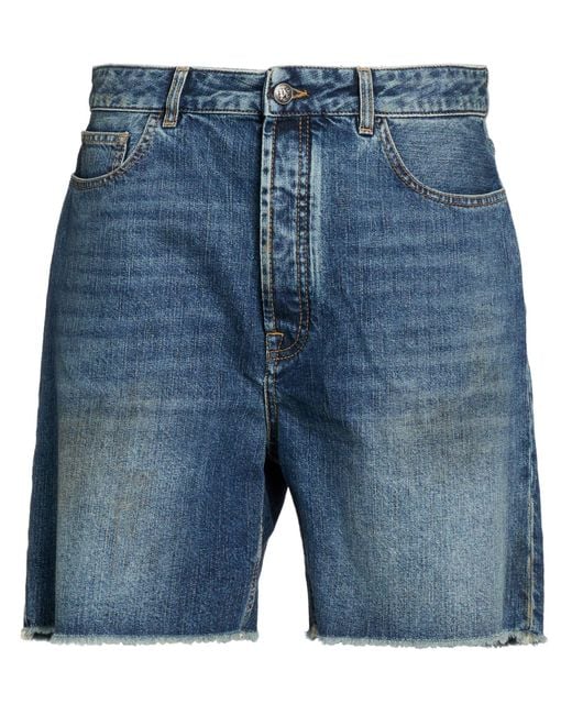 Palm Angels Blue Denim Shorts for men