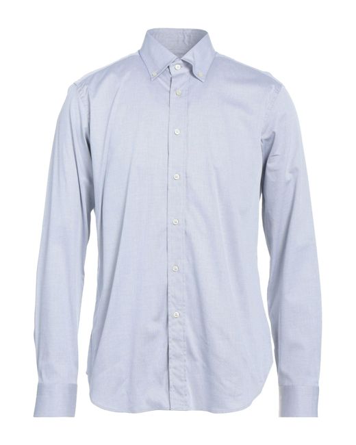 Robert Friedman Blue Light Shirt Cotton, Elastane for men