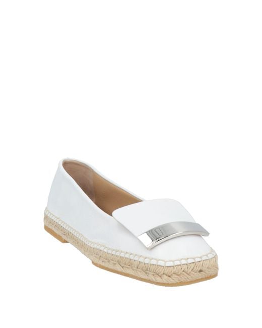 Sergio Rossi White Espadrilles