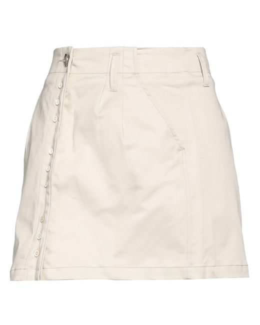 Jacob Coh?n Natural Mini Skirt Cotton, Elastane