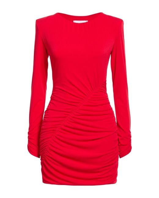 Soallure Red Mini Dress Polyester, Elastane