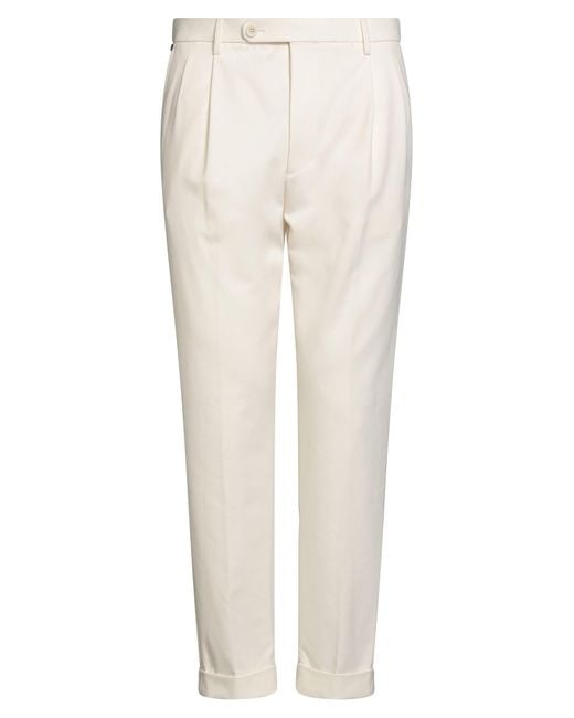 GTA IL PANTALONE White Ivory Pants Polyester, Viscose, Elastane for men