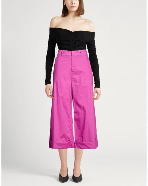 Liu Jo Pink Mauve Pants Cotton