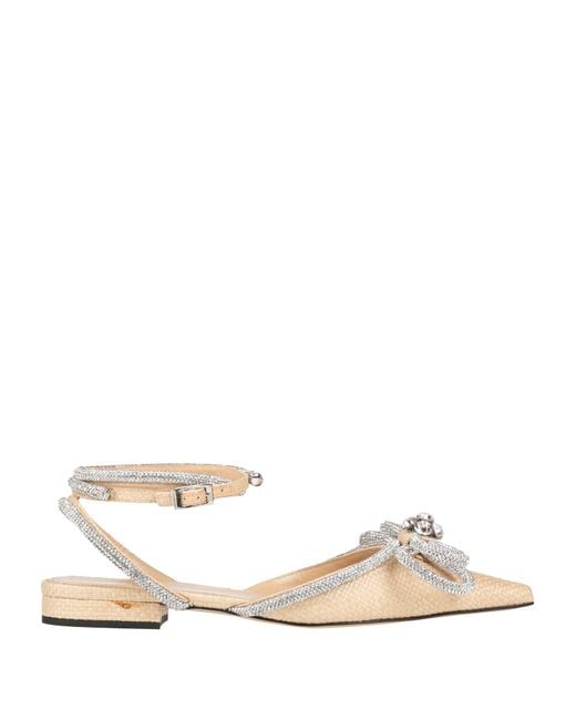 Mach & Mach Ballet Flats Natural Raffia