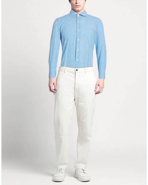 Finamore 1925 Blue Shirts for men
