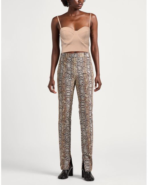 Elisabetta Franchi Natural Sand Top Viscose, Polyester, Polyamide