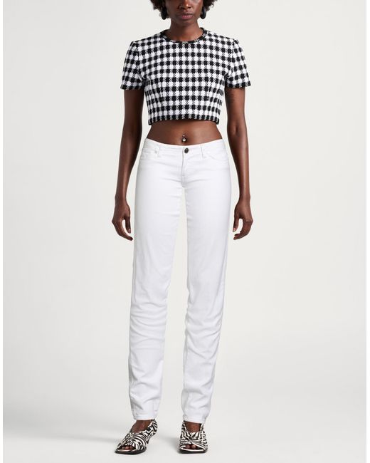 Jacob Cohen White Pants Cotton, Elastane