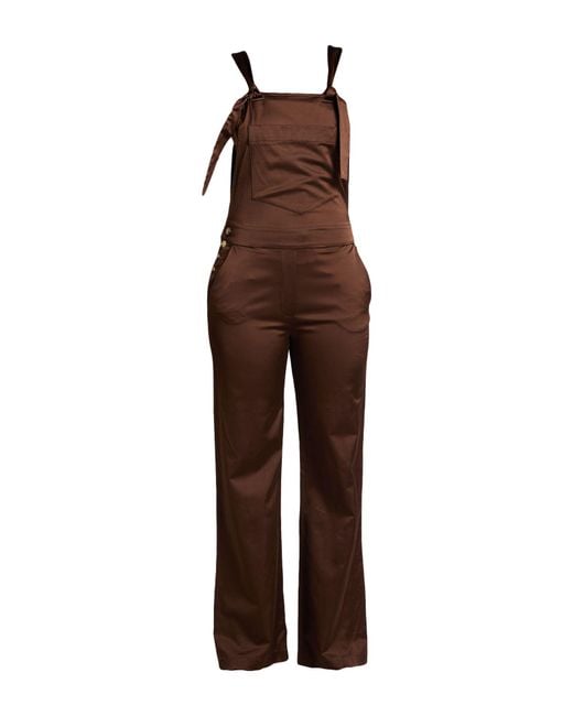 Alysi Brown Overalls Viscose, Virgin Wool, Elastane