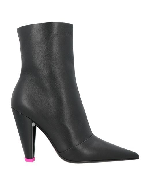 3Juin Black Ankle Boots Leather