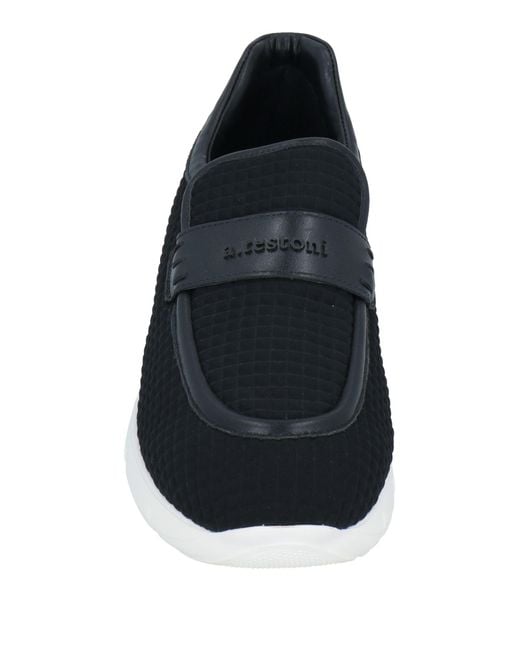 A.Testoni Black Sneakers for men