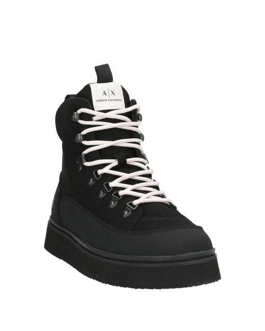 ARMANI EXCHANGE Black Ankle Boots for men