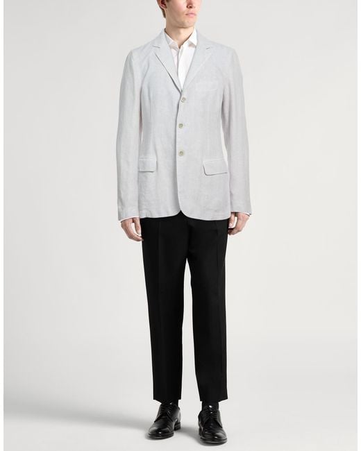 120% Lino Gray Blazer Linen for men