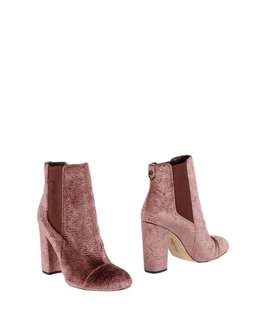 Sam Edelman Leather Ankle Boots in Mauve (Purple) - Lyst