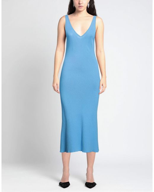 REMAIN Birger Christensen Blue Midi Dress