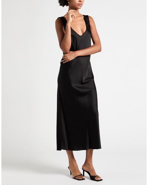 Gentry Portofino Black Maxi Dress Viscose, Wool