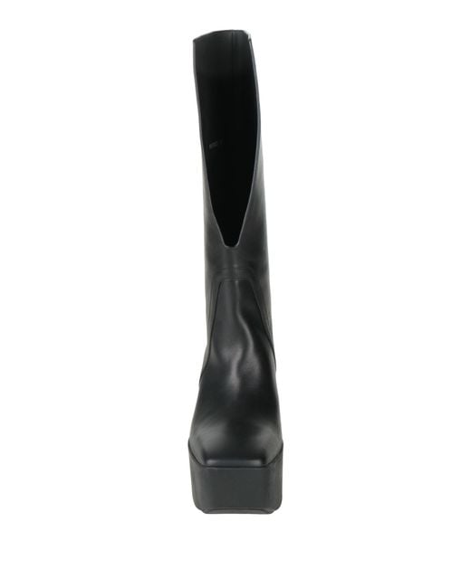 Rick Owens Black Boot Leather