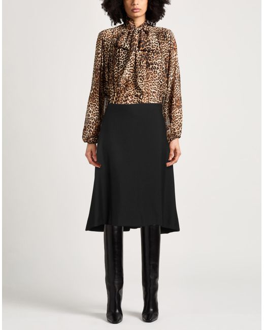 Marni Black Midi Skirt Virgin Wool