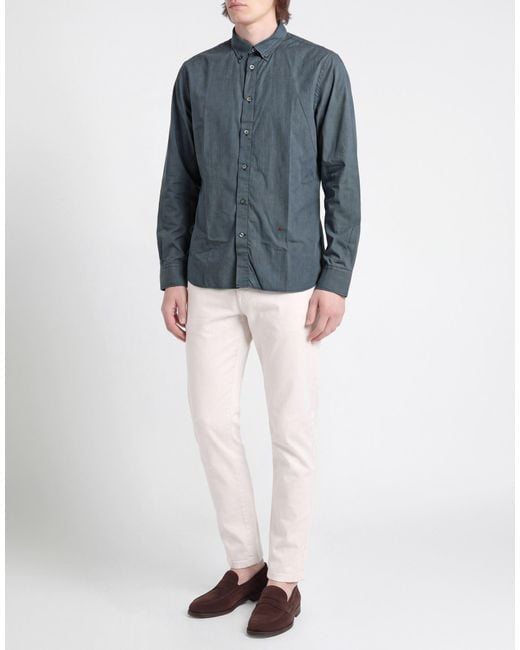 Peuterey Blue Shirt Cotton, Elastane for men