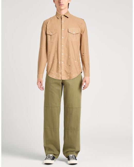 Grifoni Natural Camel Shirt Cotton for men