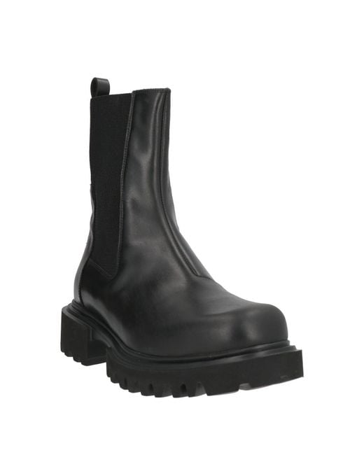 Giovanni Conti Black Ankle Boots Calfskin for men