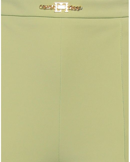 Elisabetta Franchi Green Light Pants Polyester, Elastane