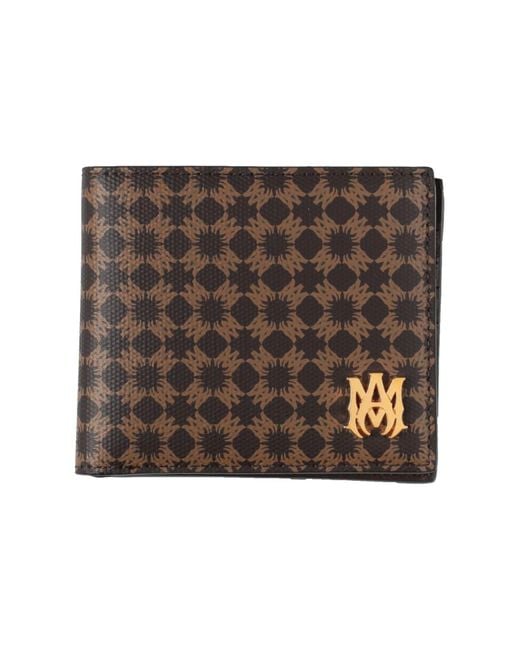Amiri Brown Wallet Cotton, Linen, Polyurethane for men