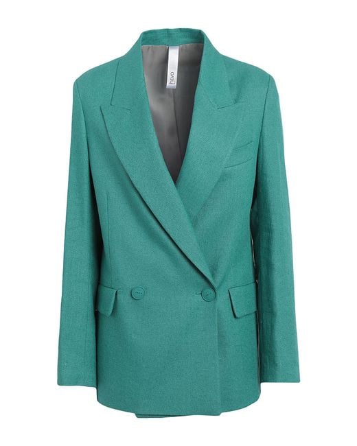 Hevò Green Blazer Polyamide, Linen