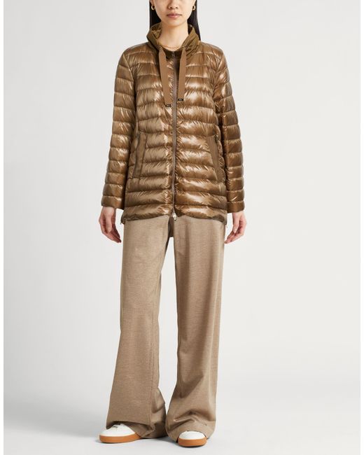 Herno Brown Camel Puffer Polyamide