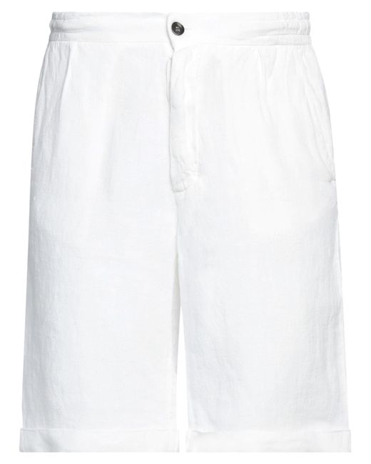Alpha Studio White Shorts & Bermuda Shorts for men