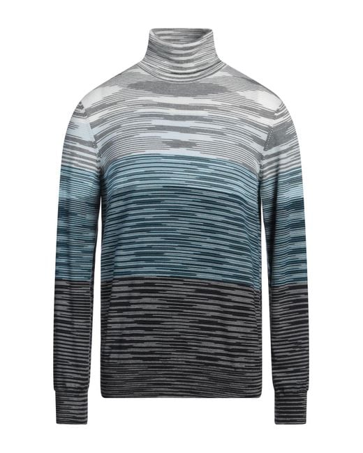 Missoni Blue Deep Turtleneck Wool for men
