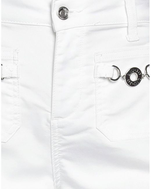 Liu Jo White Cream Pants Cotton, Polyester, Elastane