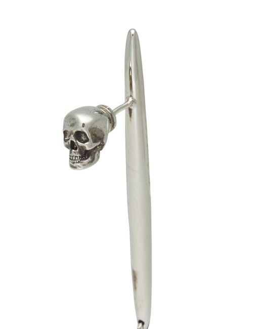 McQueen White Single Earring
