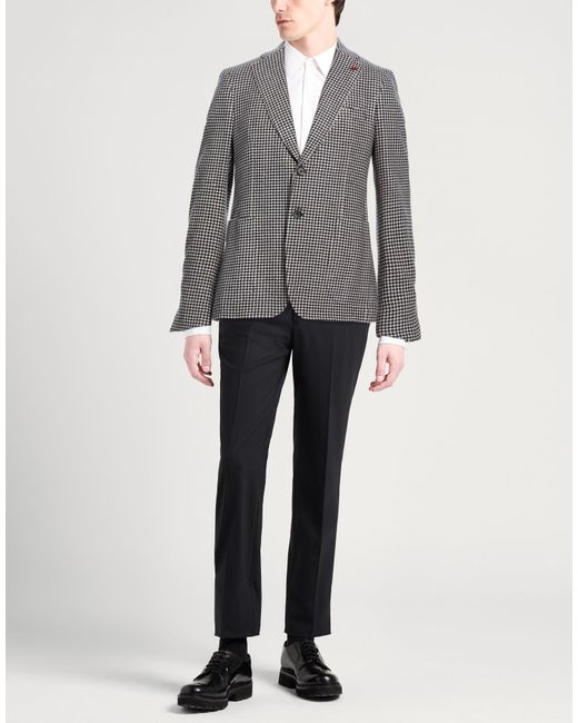 Isaia Gray Blazer Wool, Cashmere for men