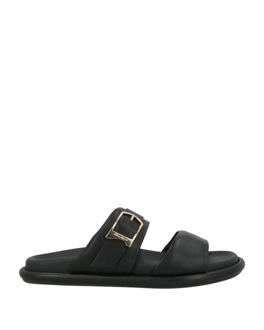 Santoni Black Sandale