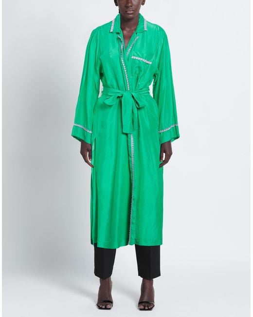 Forte_forte Green Overcoat & Trench Coat