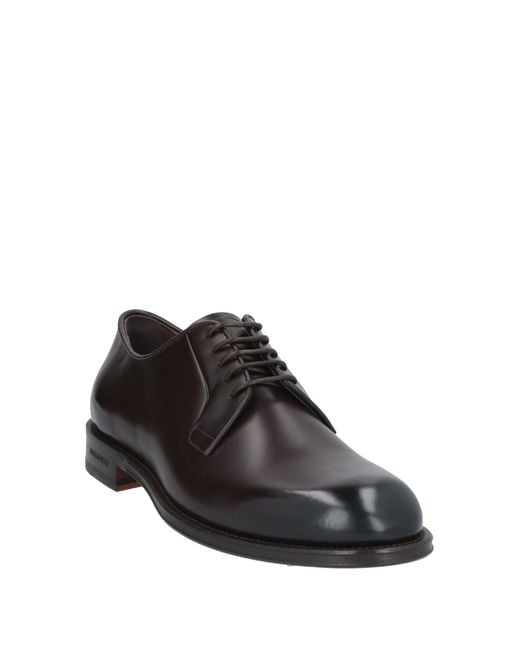 DSquared² Brown Lace-Up Shoes Soft Leather for men