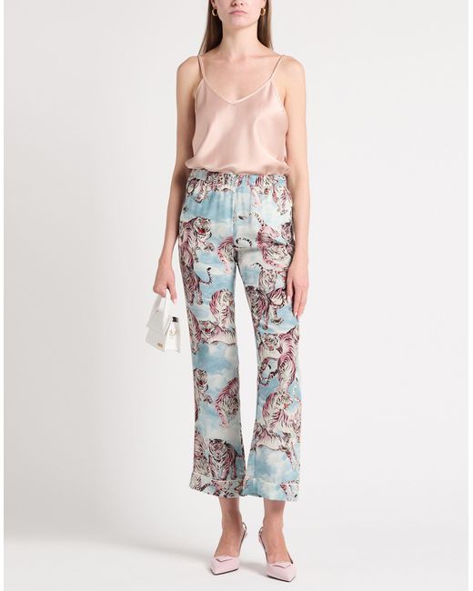 Valentino Garavani Blue Pants Silk