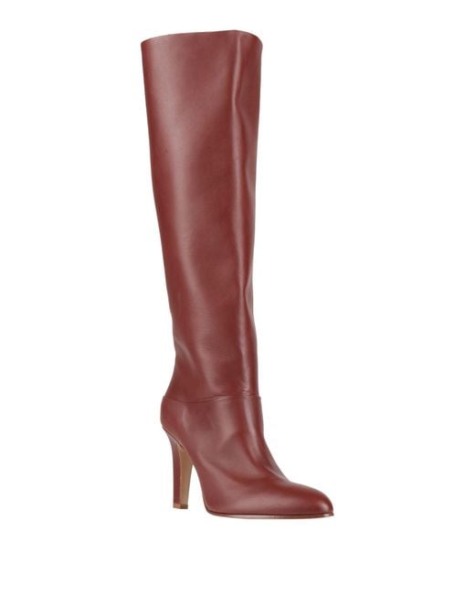 Chloé Red Tan Boot Leather