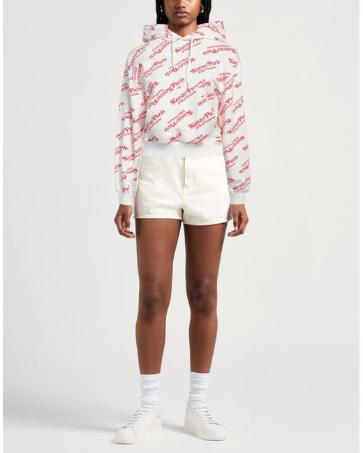 KENZO White Sweatshirt Cotton, Elastane