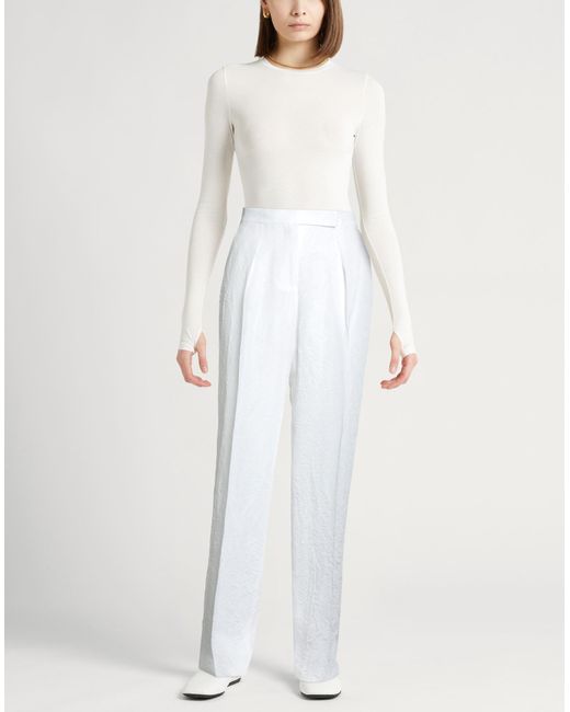 Max Mara White Pants Acetate