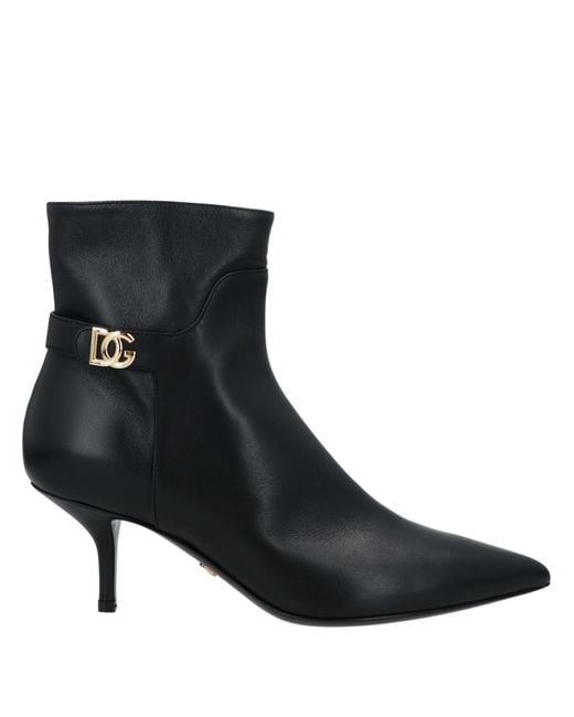 Dolce & Gabbana Black Ankle Boots